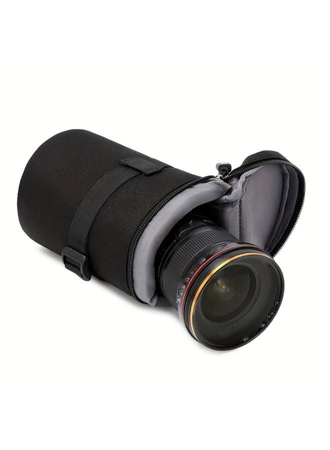 حقيبة عدسة كاميرا Grey D160 DSLR ناعمة مبطنة لحمل السفر التصوير الفوتوغرافي المدمج - Image 5